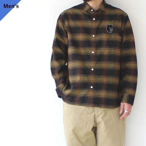 weac. TAIGAKUN コットンフランネルチェックシャツ （Brown check）