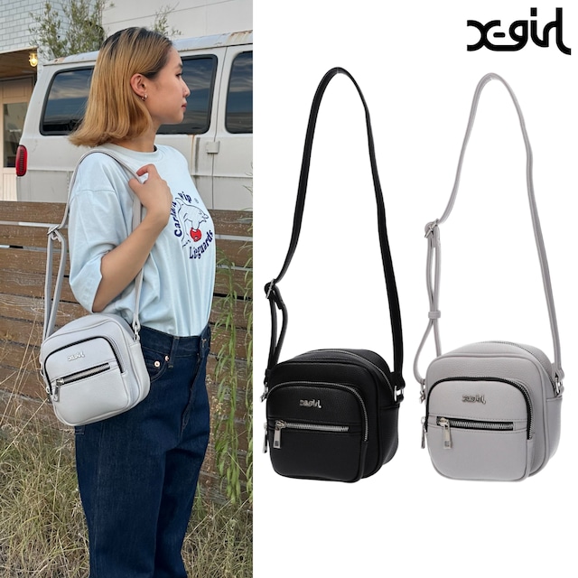 【X-girl】FAUX LEATHER SHOULDER MINI BAG 【エックスガール】