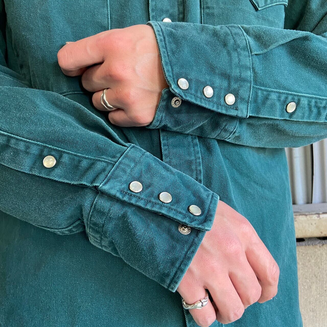 90年代 Carhartt カーハート 長袖 コットンツイル ウエスタンシャツ
