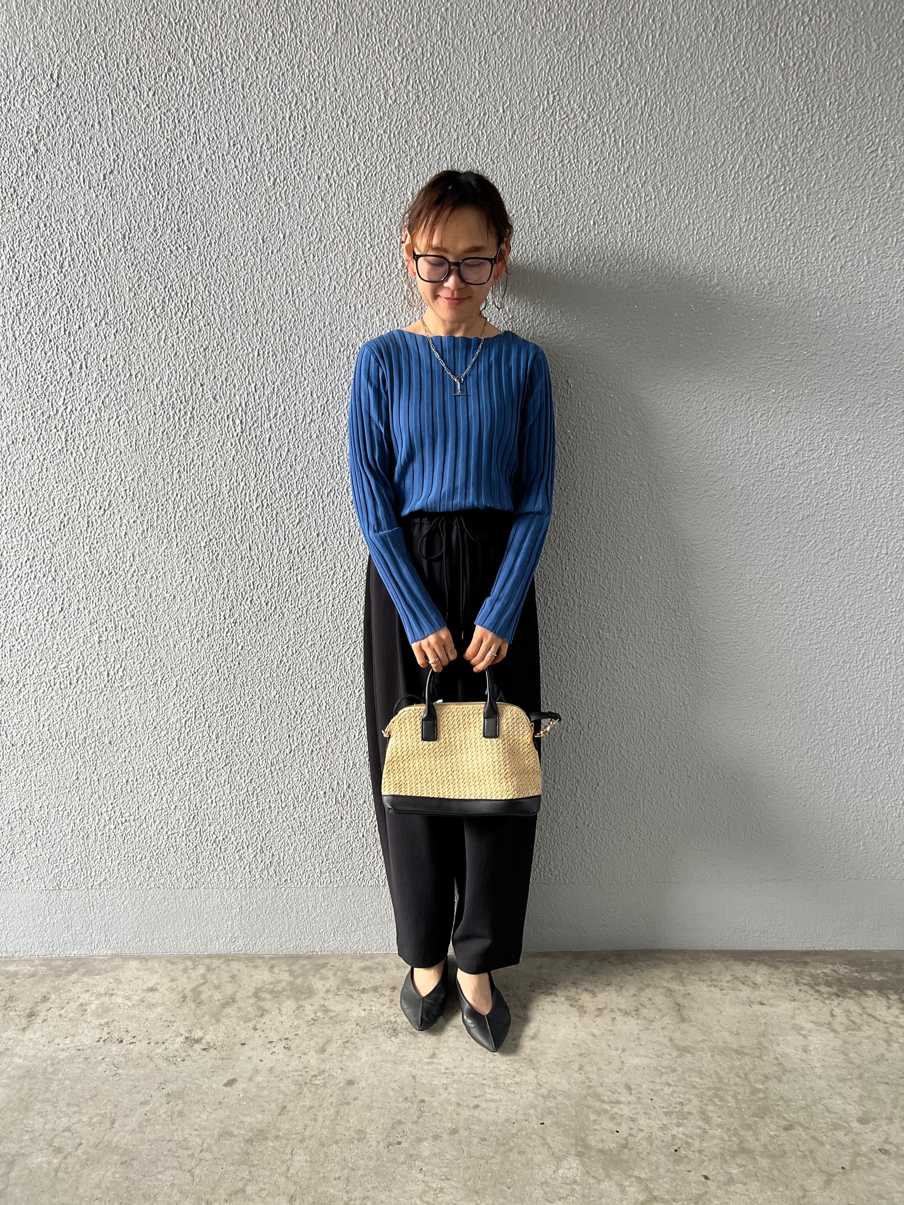 新色追加【 SELECT】ワイドリブボートネックプルオーバー 19-0444