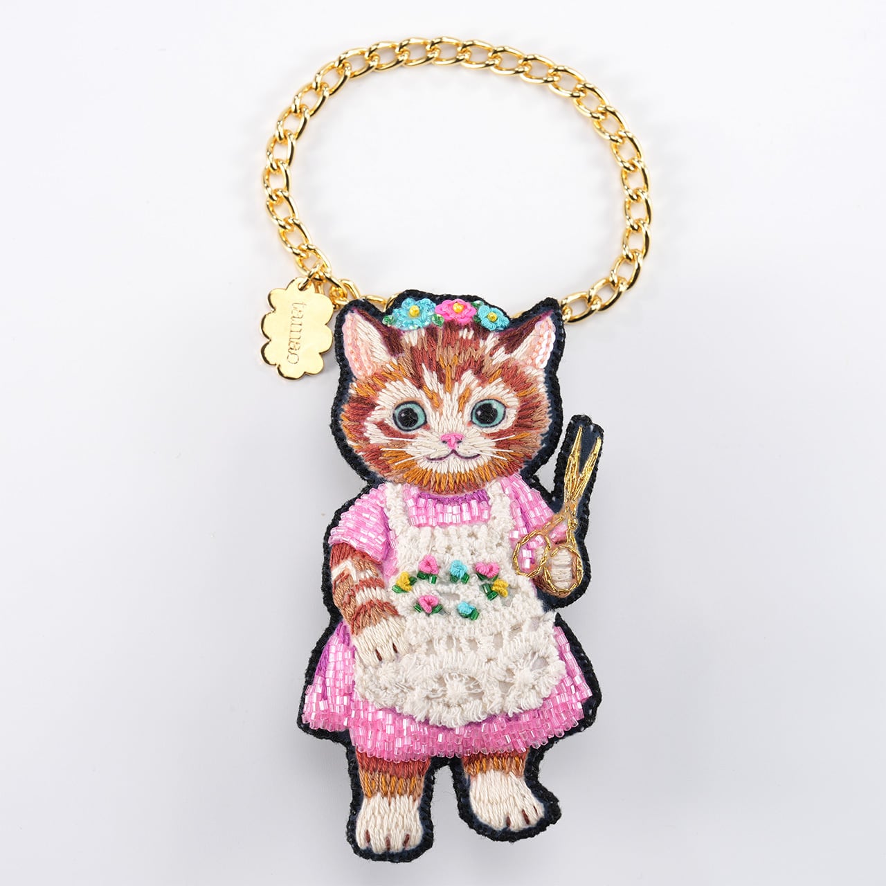 刺繍チャームブローチ Folkloreanimals Fox | tamaobazaaar