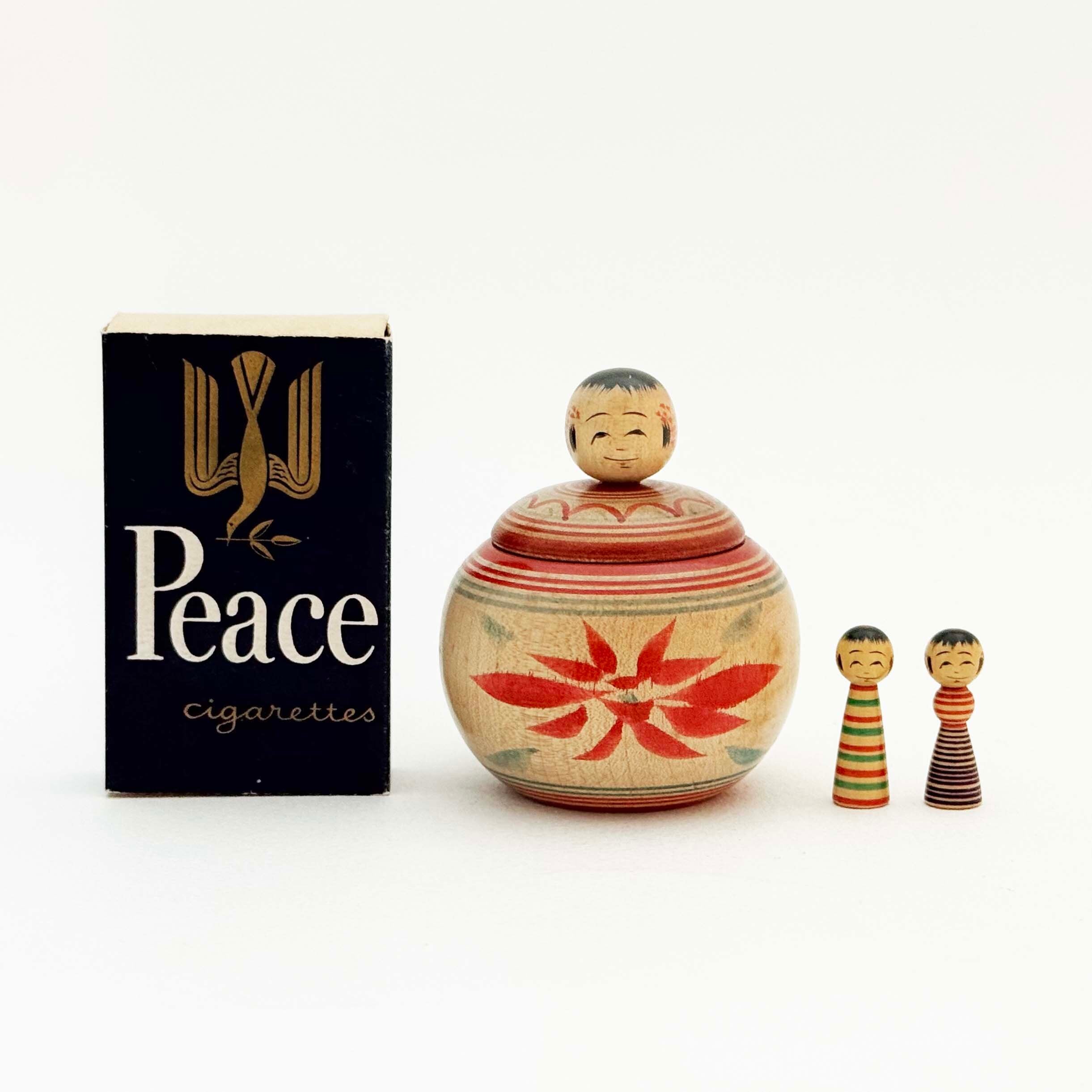 蔵王高湯系 / 水戸寛工人（蓋物小寸こけし入り えじこ）