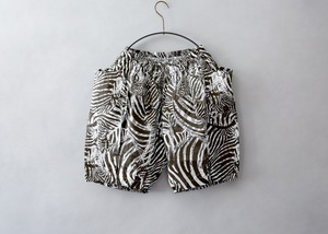 【23SS】ミチリコ(michirico) Real Zebra TEX halfpants  オフホワイト【S・M】ハーフパンツ　ゼブラ