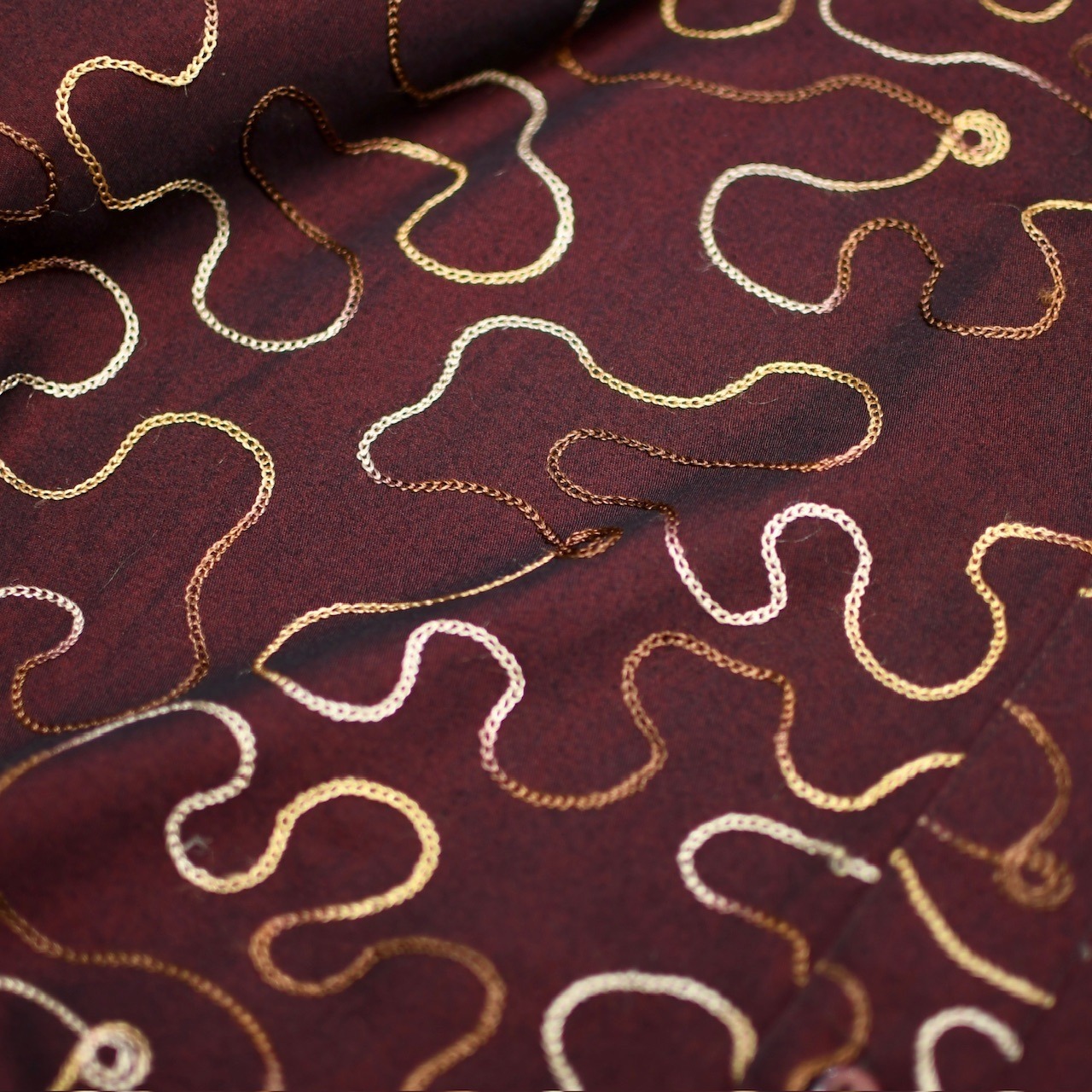 wave chain stitch design shirt