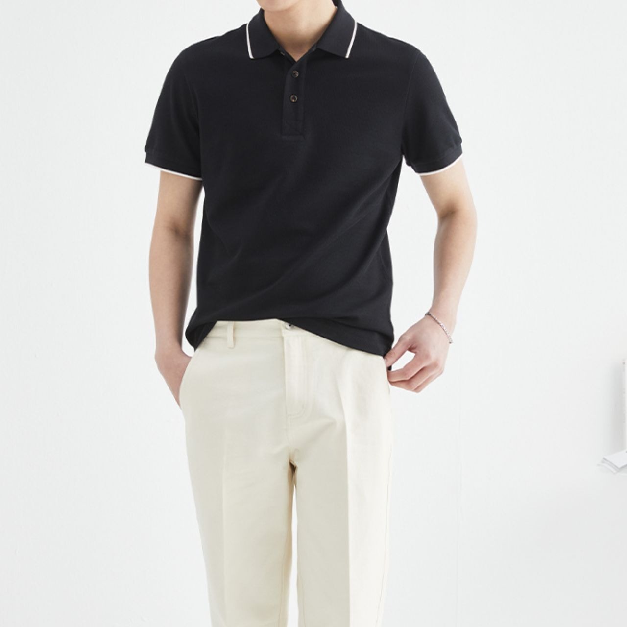 ライン入りポロシャツ　MT0110049