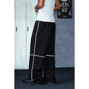 【DRIP6910】STKD Air Mesh Piping Wide Track Pants