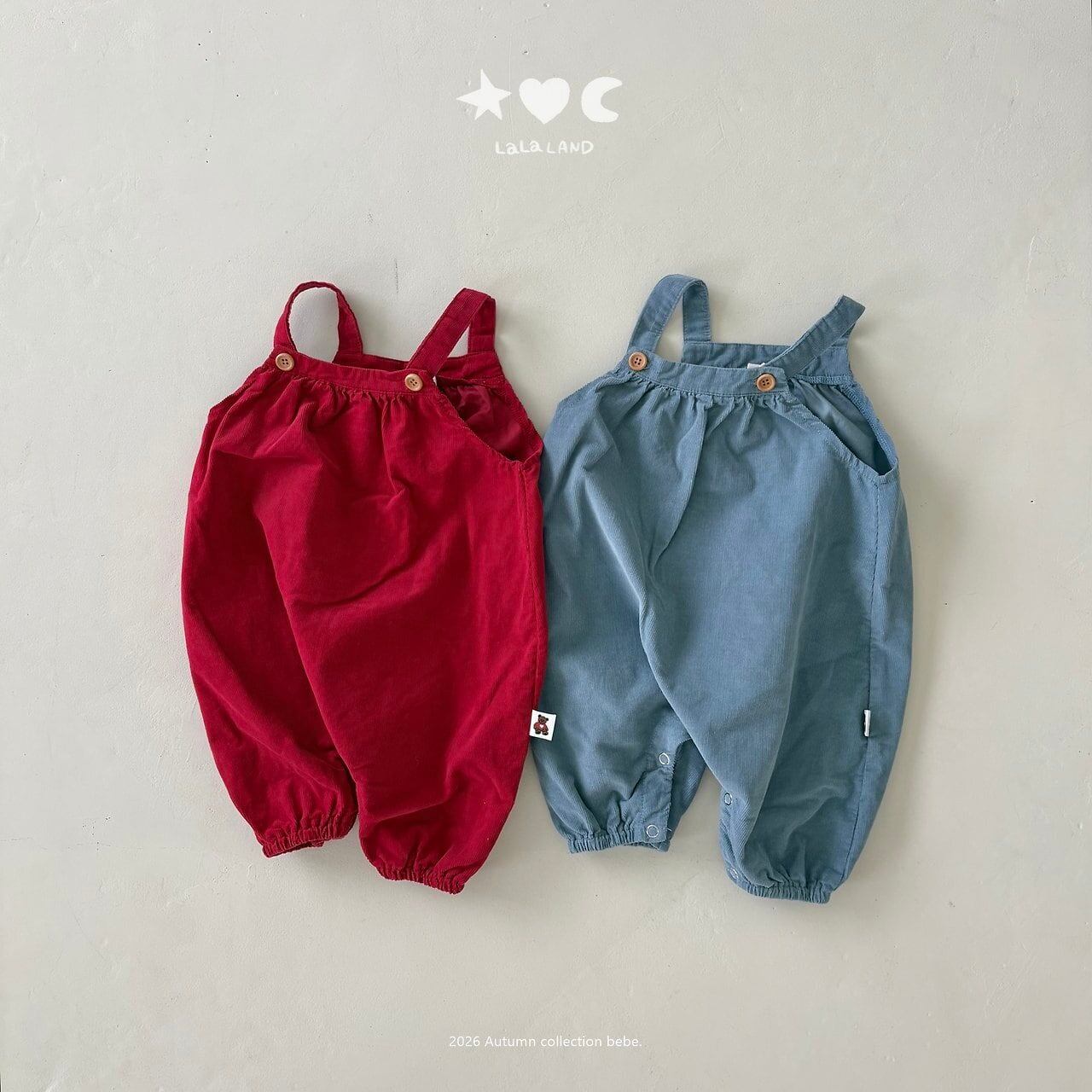 【予約】LALA LAND baby Butter suspender pants
