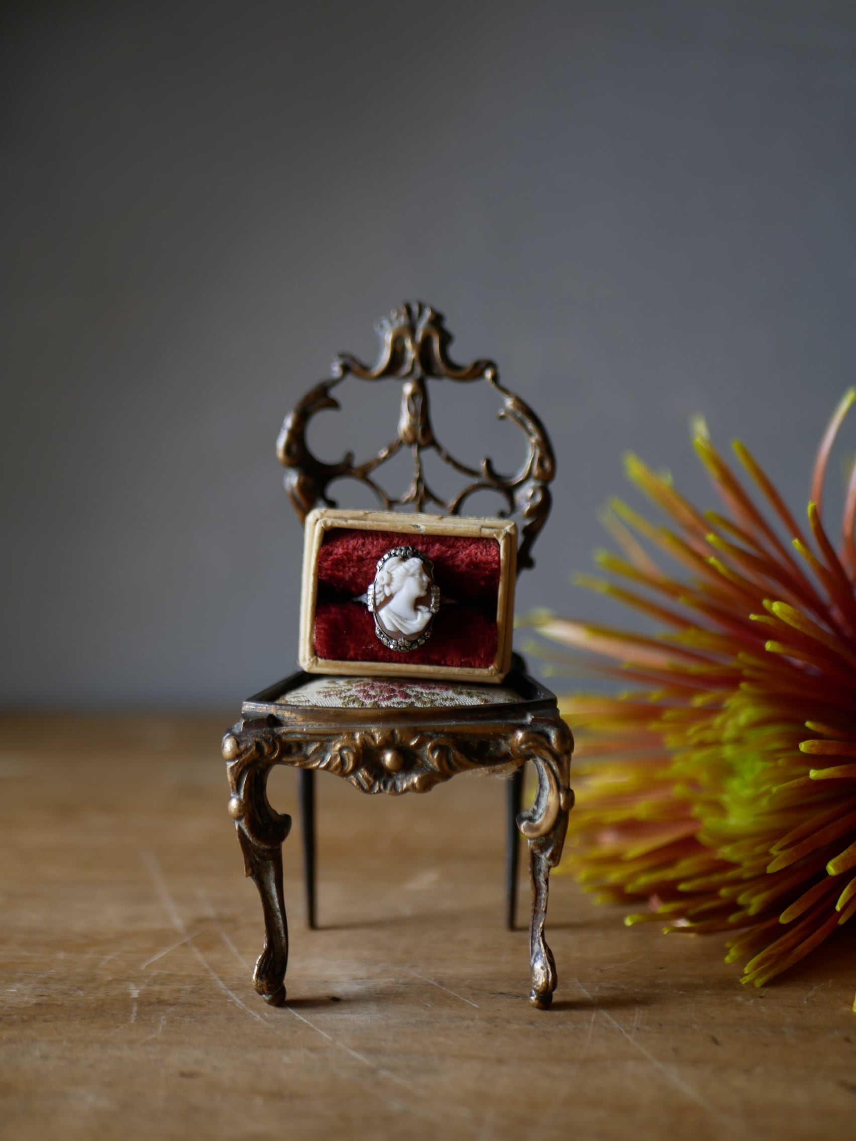 カメオリング シルバー 純銀 フランスヴィンテージ フランスアンティーク アンティークアクセサリー