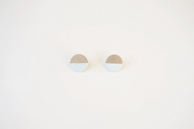 POINT　HALF pierce/earring　Gray / Blue