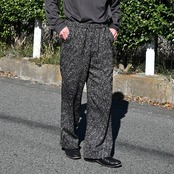 INTERIM / TEXTURED DONEGAL BOUCLÉ  DEADSTOCK WIDE DRESS EASY PANTS