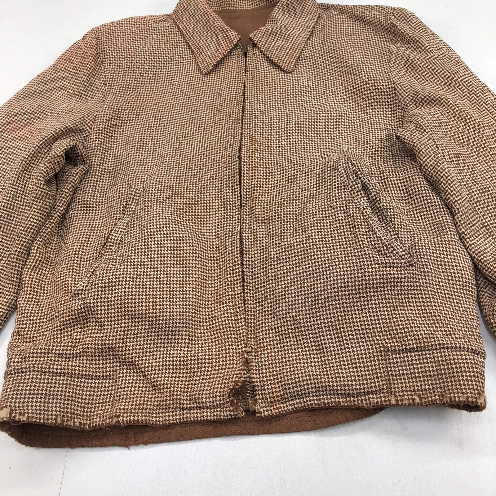 UNKNOWN 50- 60年代 リバーシブル 無地 千鳥格子 ハウンドトゥース
