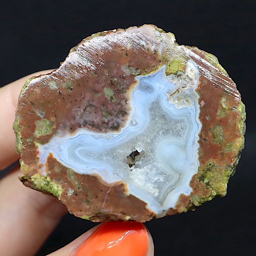 オレゴン州産 サンダーエッグ 原石 水晶 41,9g AG202 瑪瑙 鉱物 天然石