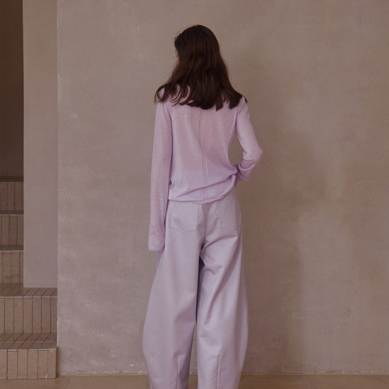 High Neck Long Sleeve Top T3663