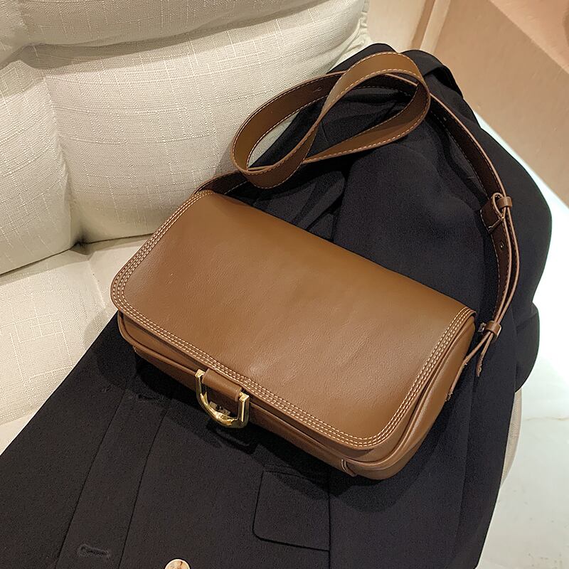 オータムスタンダード レトロ 秋物 スクウェア メッセンジャーバッグ 手作りハンドバック77574206693