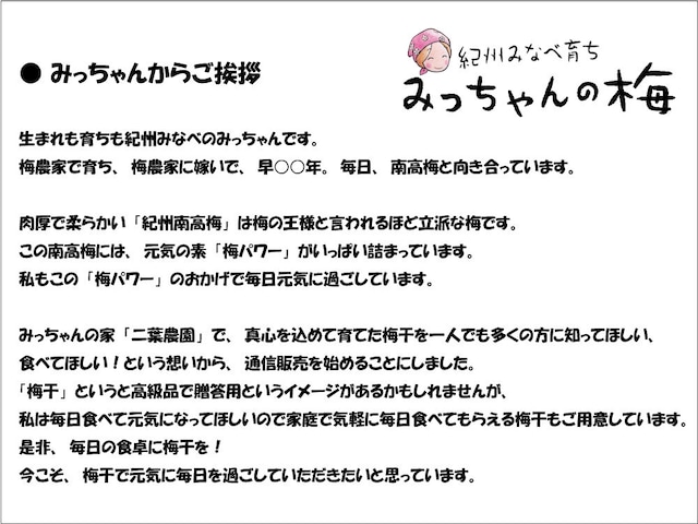 みっちゃん白干し 大粒徳用【和歌山県産】