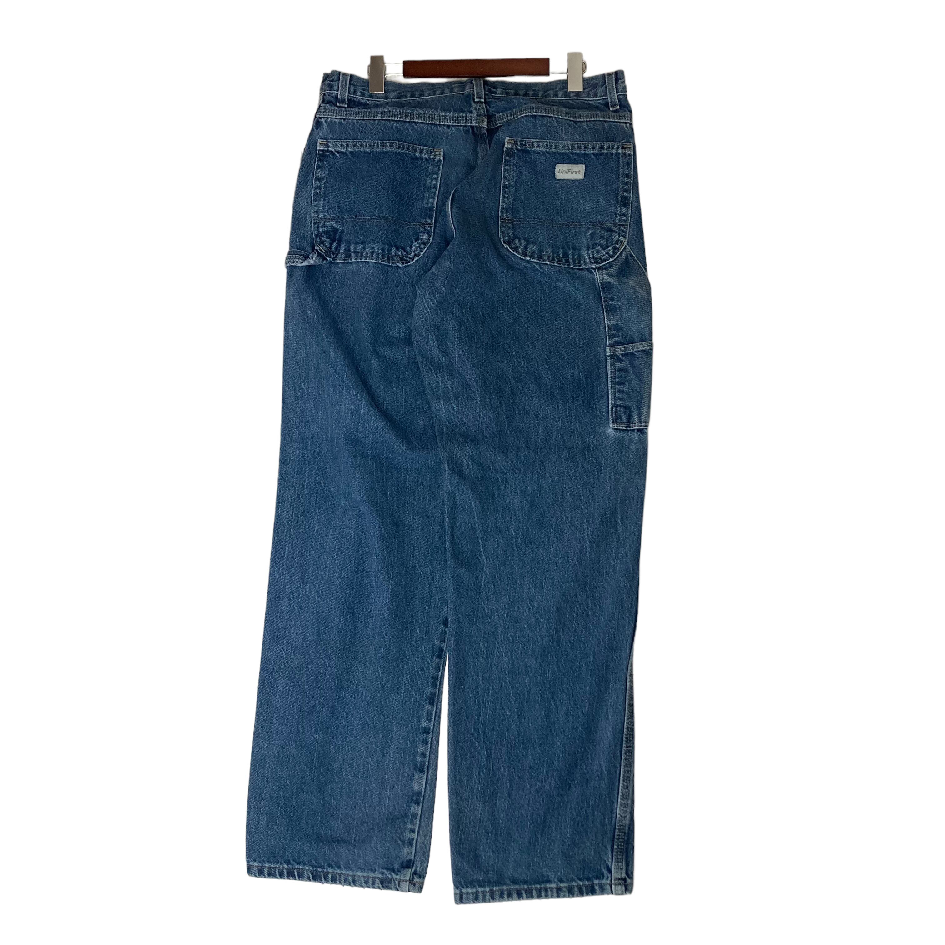 【希少】HUMANMADE デニムワークショーツ シンチバック　ヴィンテージ加工 HUMAN MADE 初期タグ デニムショーツ ペインター シンチバック M W34