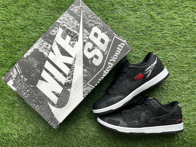 NIKE × WASTED YOUTH SB DUNK LOW PRO QS 4 BLACK DD8386-001 29㎝ SPECIAL BOX 49332