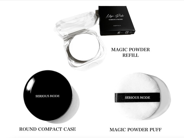 ROUND COMPACT CASE+MAGIC POWDER リフィル+MAGIC POWDER PUFF