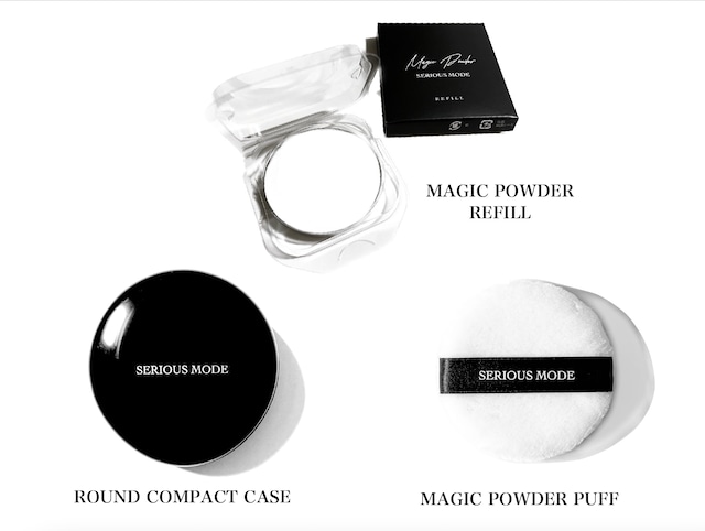 ROUND COMPACT CASE+MAGIC POWDER リフィル+MAGIC POWDER PUFF