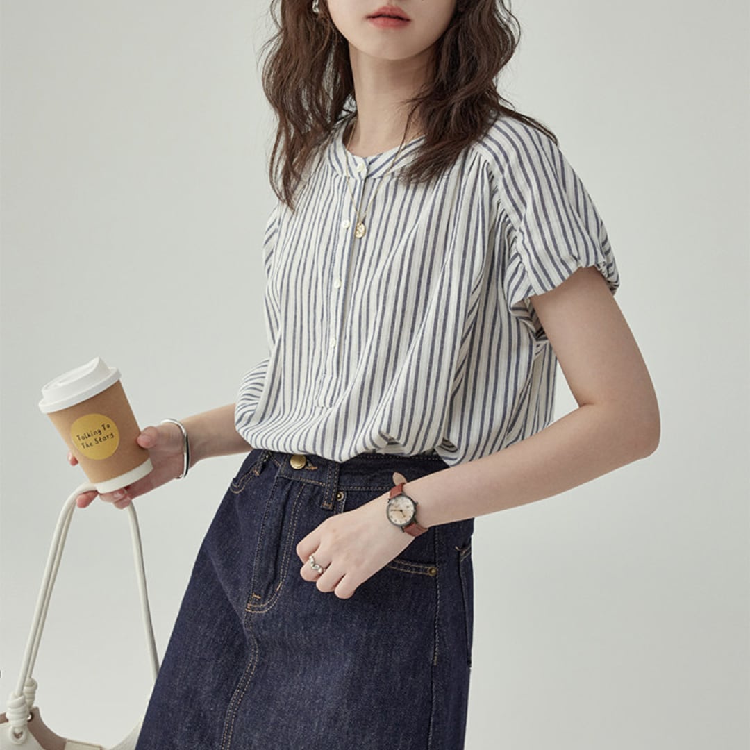 striped cotton shirt