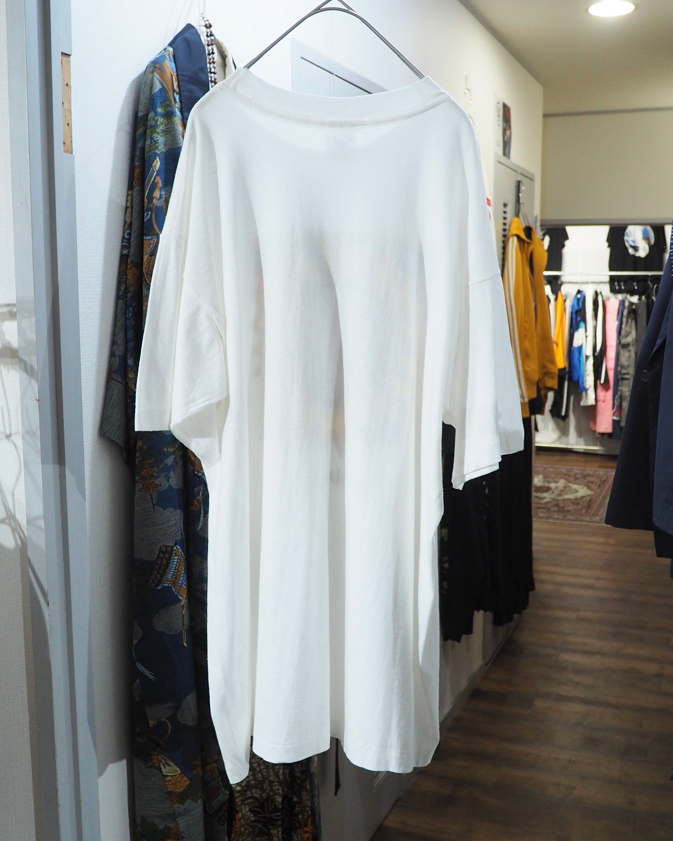 1990s ” 向日葵 ” Beautiful Sunflower printed vintage White SS Tee