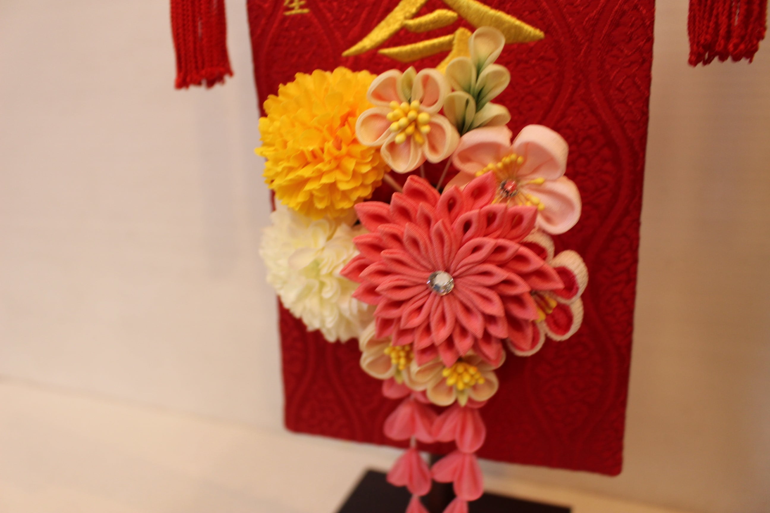 名前旗 つまみ細工髪飾り付 | SHIMADA DOLL