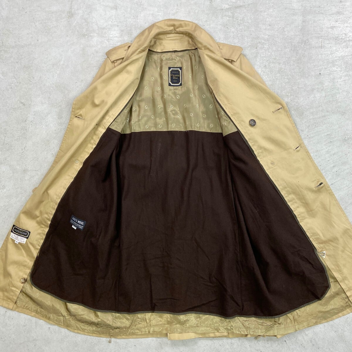 70~80年代 Christiam Dior クリスチャンディオール トレンチコート