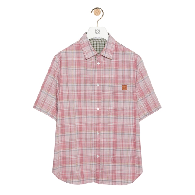 【LOEWE】DOUBLE FACE CHECK SHIRT(PINK BEIGE)