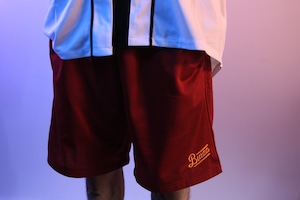 LOGO PRO CLUB MESH SHORTS [BURGUNDY]