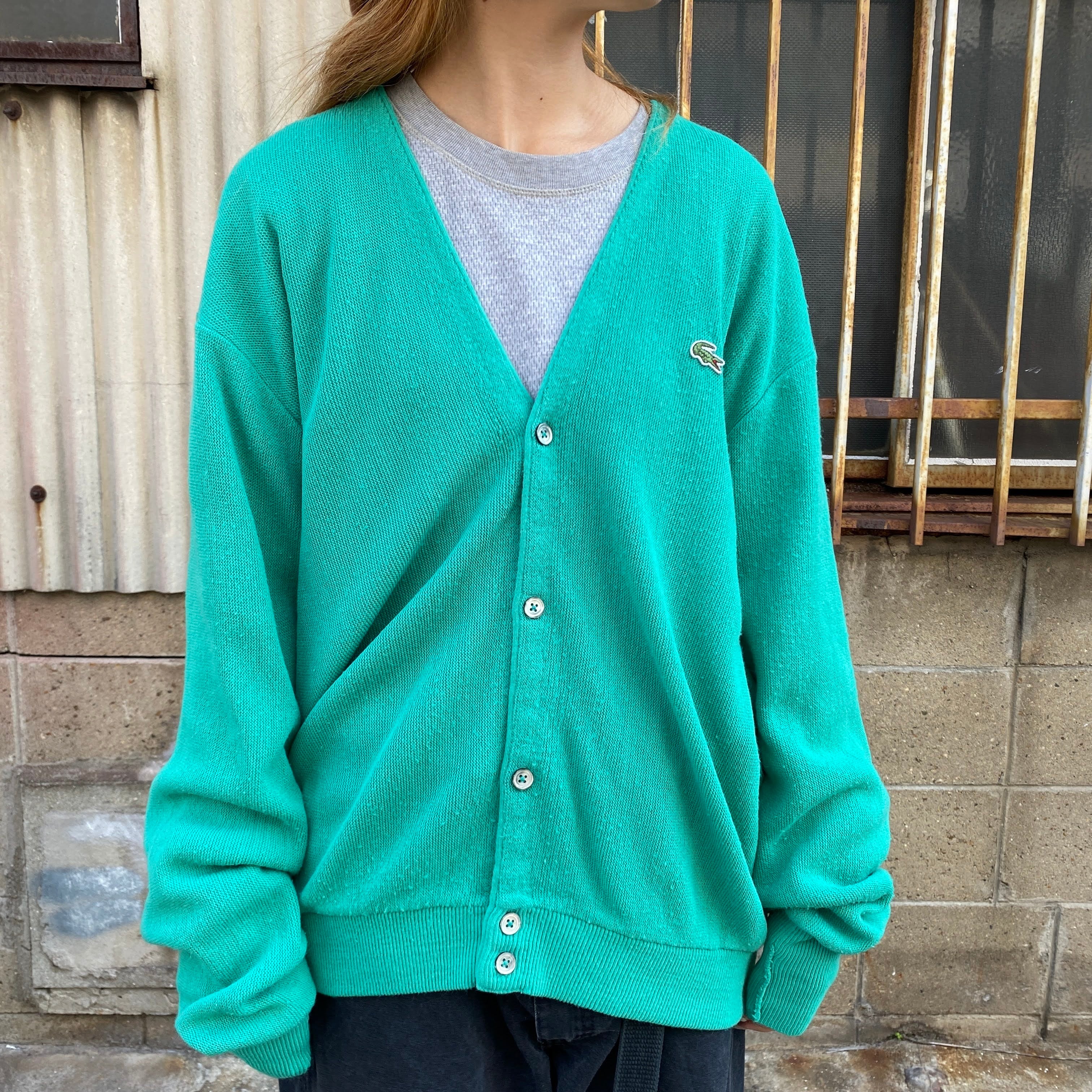 80年代 USA製 IZOD LACOSTE アイゾッド ラコステ アクリルニット