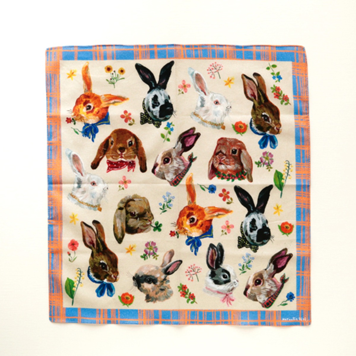 ナタリー レテ ハンカチ Rabbits Flune ベビー キッズギフト 文房具 食器 おもちゃ おしゃれ雑貨 猫雑貨