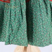 フォークダンス 衣装 スカート グリーン系 花柄 小花柄 緑 赤 チロリアン チロルスカート カントリー かわいい 華やか ふんわり ダンス衣装 イベント ステージ 練習 レッスン レッド系