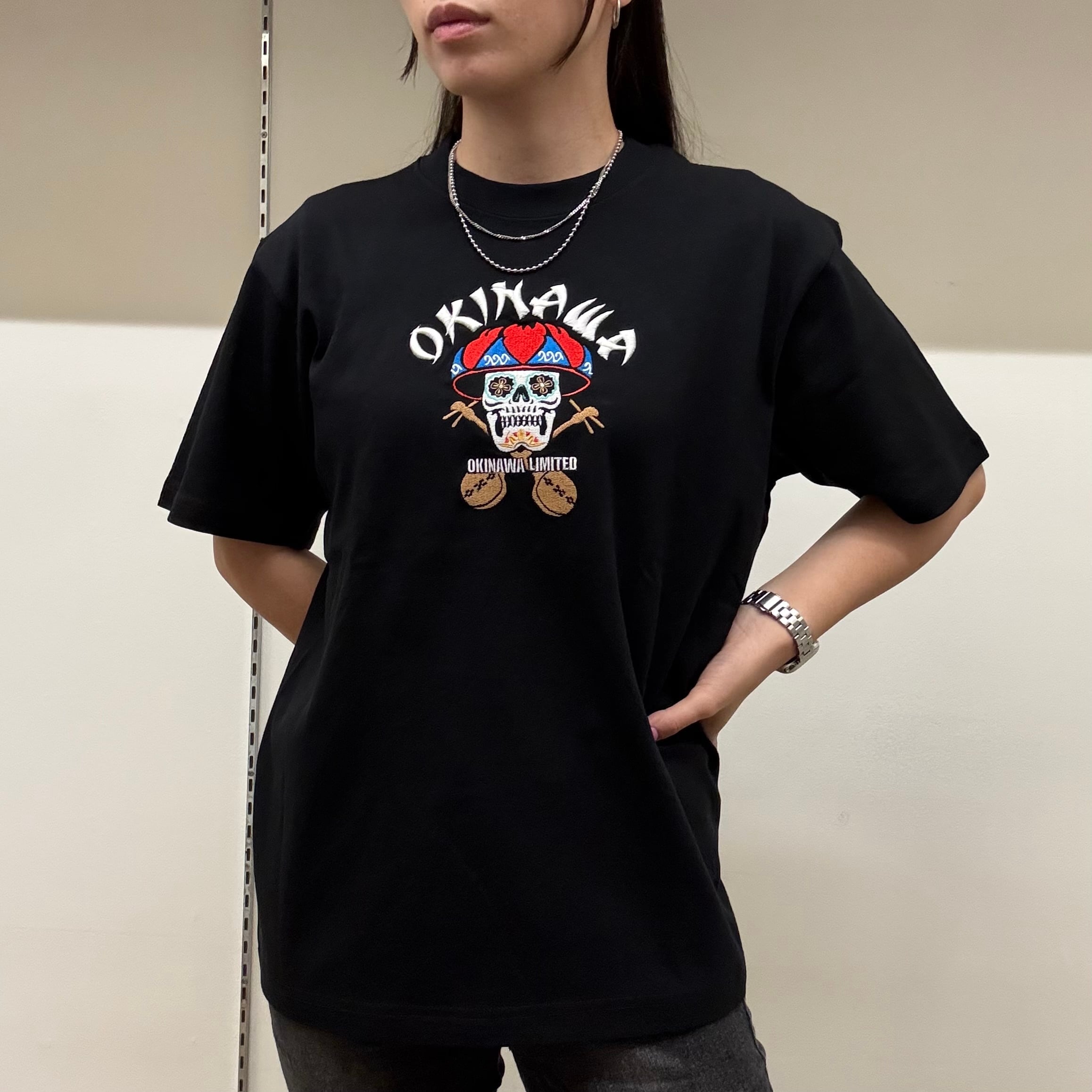 刺繍Tシャツ】Okinawa花笠スカル | Pay ID