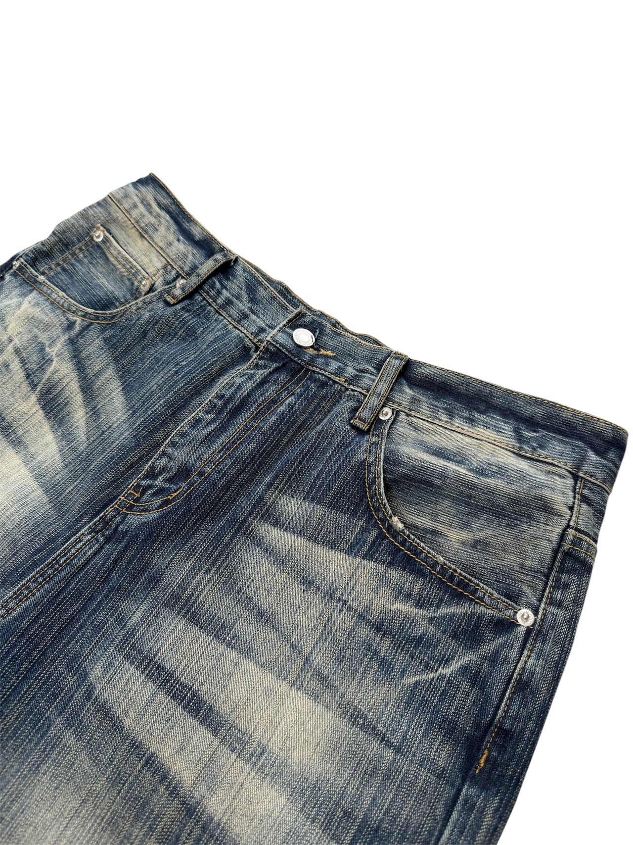 Faded Wide Flare Denim
