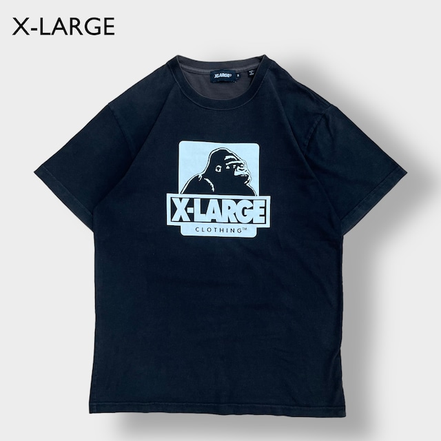 【X-LARGE】OGゴリラ ロゴ Tシャツ プリント くすみカラー クルーネック エクストララージ M US古着