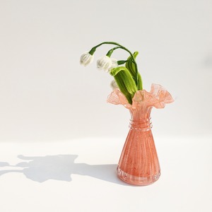 flower vase 【frill ﾌﾘﾙ】【bright pink ブライトピンク】花瓶／フラワーベース