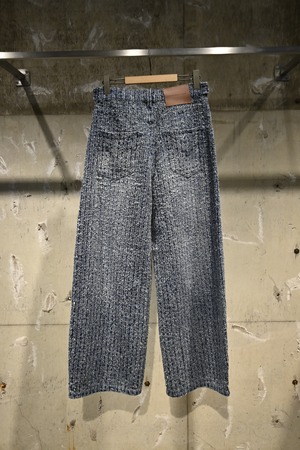 【26AW | MEN】Feng Chen Wang フェンチェンワン / パンツ / Blue Jacquard Washed Denim Jeans FUF22TR37
