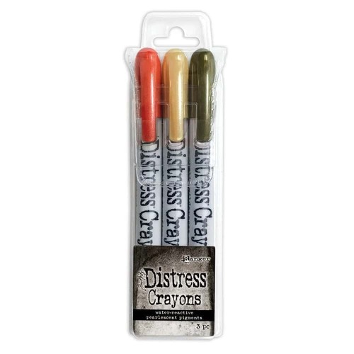 Tim Holtz　ハロウィンパールディストレスクレヨンセット#5　3本入り　Distress Halloween Pearlescent Crayon Set TSHK84341【Tim Holtz（ティムホルツ）-Ranger】[TH-262co]