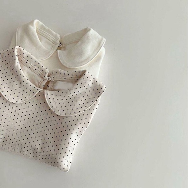 【BABY】フレンチ丸襟長袖カットソー