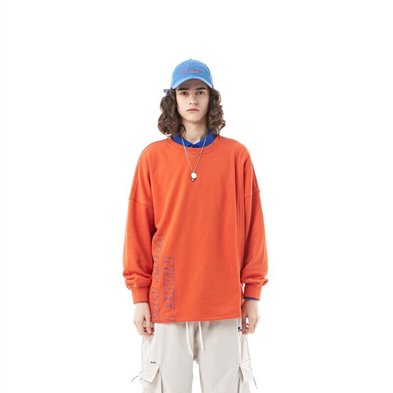【新作】【送料無料】 Yidao Vintage 20 Spring Round Neck Pullover Sweater Men's ese Letter Printing Loose SimpleTop-アリババ スプリング 春物 Oネック ビンテージ hip6-161199935213249