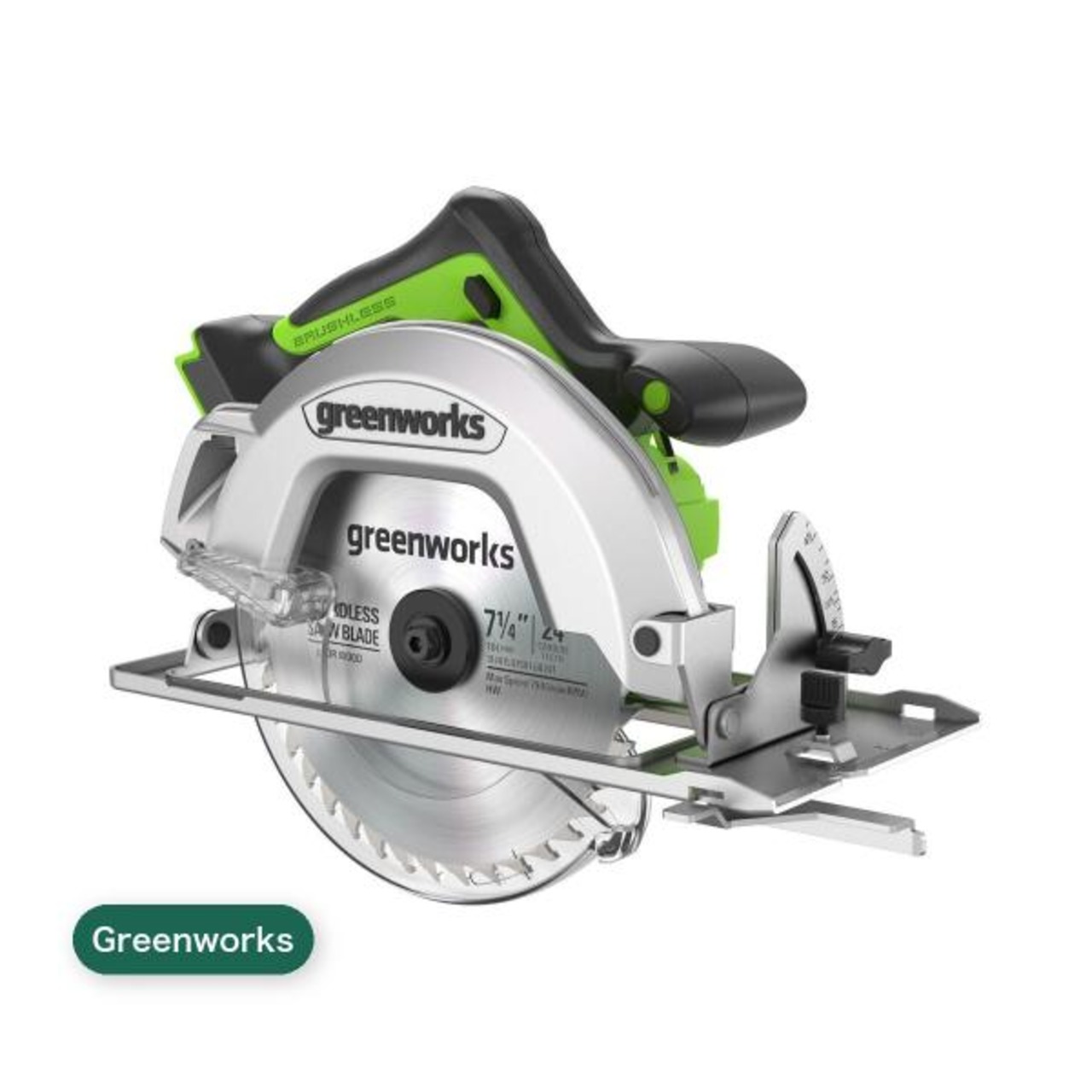 Greenworks 24V 184mm (7-1/4”) ブラシレスモーター搭載 丸のこ 【仕様 1/2】