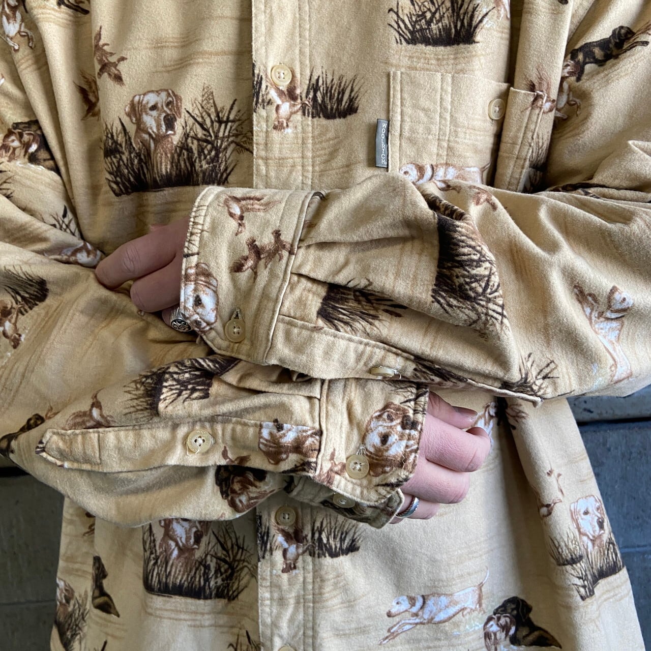 ビッグサイズ WOOLRICH ウールリッチ 総柄 オールプリント アニマル