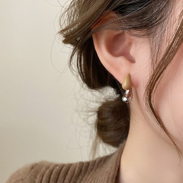 ダブルドロップカラーピアス　201247