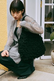 Thick Velvet Loop Monster Bag Hand Knit