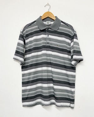 90sLacoste Cotton / Polyester Border Polo Shirt/L