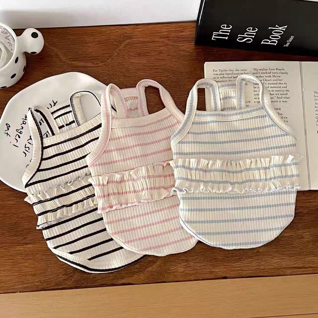 ボーダーフリルキャミソール　4243