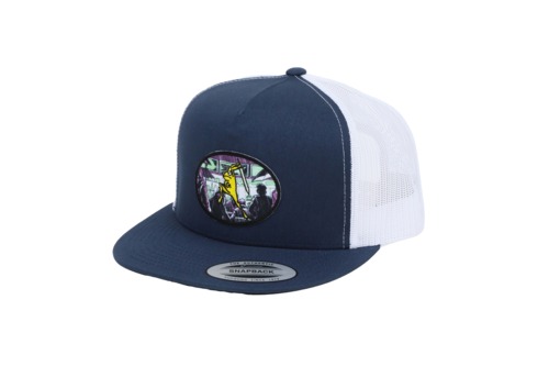 GINRHYMES / "FROG SWORD" SNAP BACK CAP /NAVY