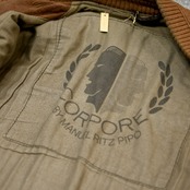 brown leather flight jacket