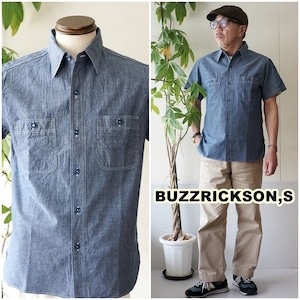 BUZZRICKSONS　バズリクソンズ 　半袖シャンブレーシャツ 　半袖シャツ　35856　ミリタリー　アメカジ