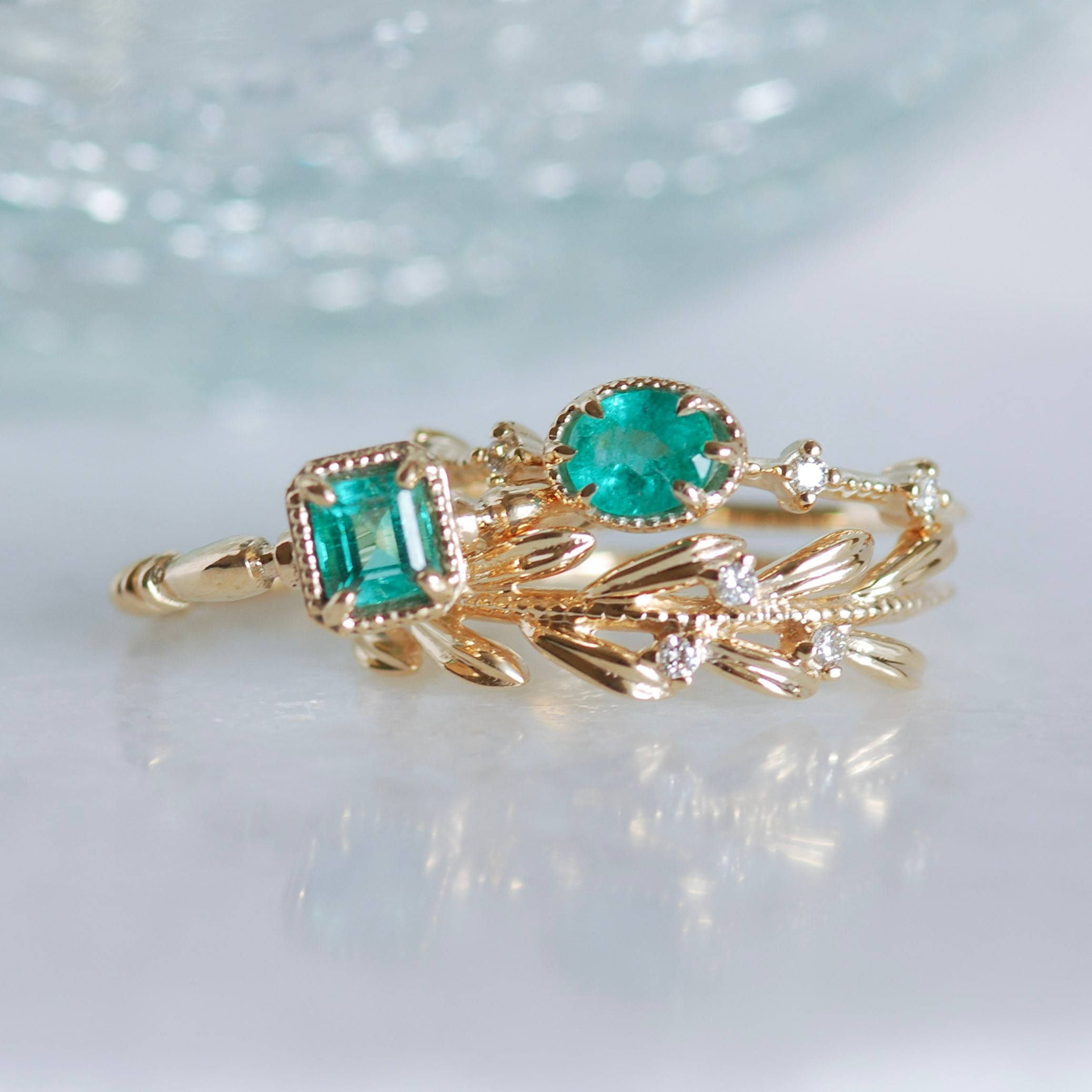 エメラルド　リング　エメラルド　指輪 emerald エメラルド リング / K10YG【1点限り】 | DoubleMoon